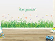 Nature Flowers Green Grass Wall Decoration Stickers Home Decoration