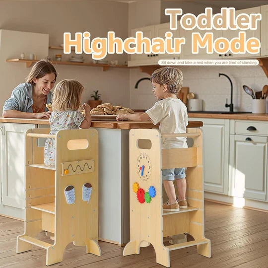 Toddler Tower 4-in-1 Multifunctional Kitchen Stool Helper