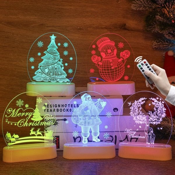 The New 2023 Santa Claus snowman Christmas Tree Lights bedroom decor night lights